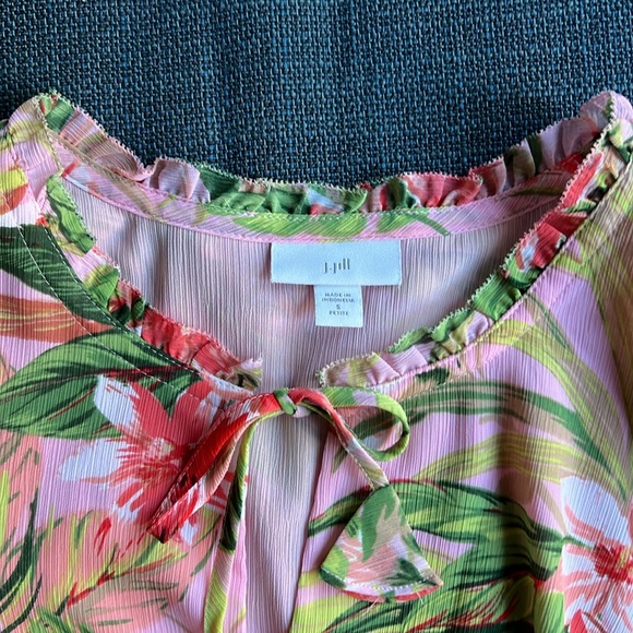 🌺 J. Jill Tropical, Flute-Sleeve Tunic / Dress 🌺 - Picture 5 of 16